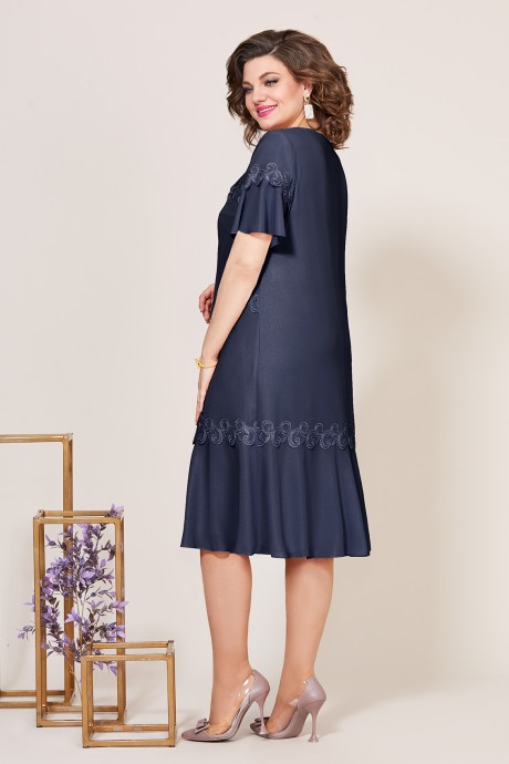Вечернее платье Mira Fashion 5273-2 темно-синий размер 50-56 #2