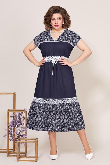 Платье Mira Fashion 5270 темно-синий размер 50-56 #1