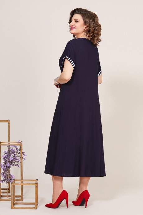 Платье Mira Fashion 5248 темно-синий размер 56-62 #2