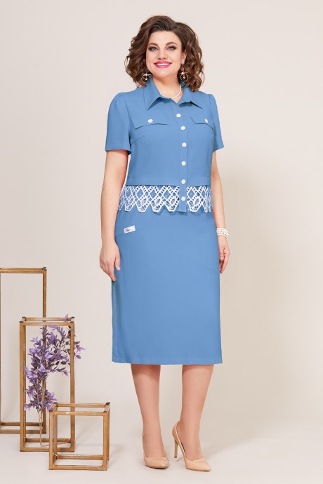Платье Mira Fashion 5245-2 голубой размер 50-56 #1
