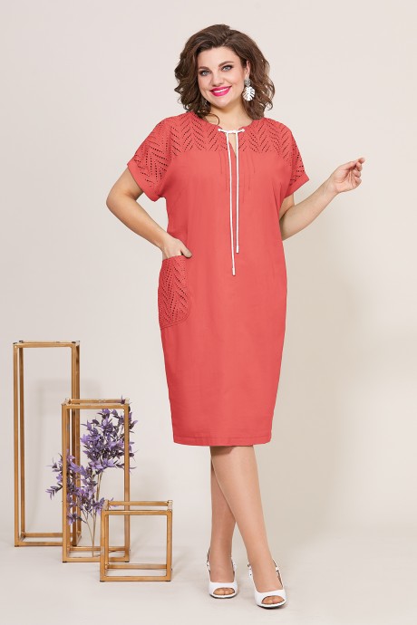 Платье Mira Fashion 5233-2 коралл размер 58-62 #1