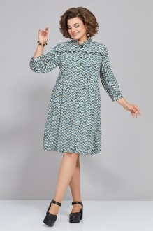 Платье Mira Fashion 5292 голубой, принт #1