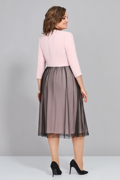 Вечернее платье Mira Fashion 5316 розовый, чёрный размер 50-56 #2