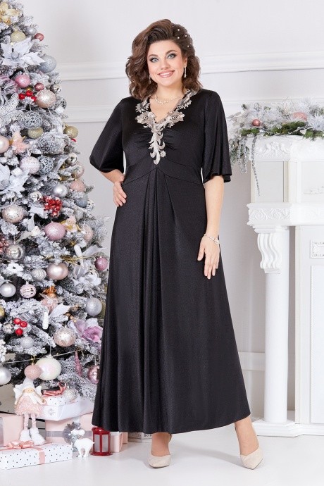 Вечернее платье Mira Fashion 5177-2 черный размер 56-60 #1