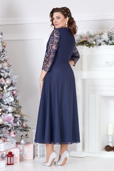 Вечернее платье Mira Fashion 3978-7 синий размер 50-60 #2