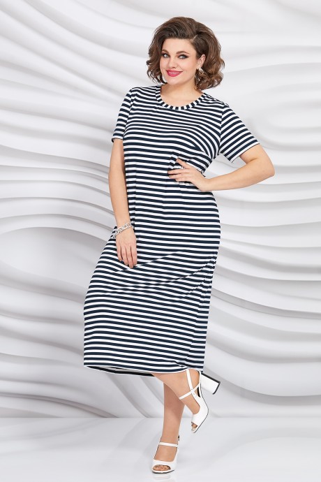 Костюм Mira Fashion 5388 полоска, темно - синий, белый размер 56-62 #2