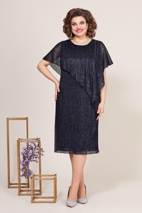 Вечернее платье Mira Fashion 5258-4 темно-синий размер 50-60 #1
