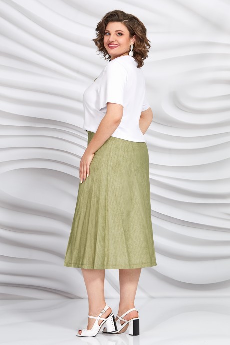 Костюм/комплект Mira Fashion 5423-4 белый, хаки размер 50-56 #2
