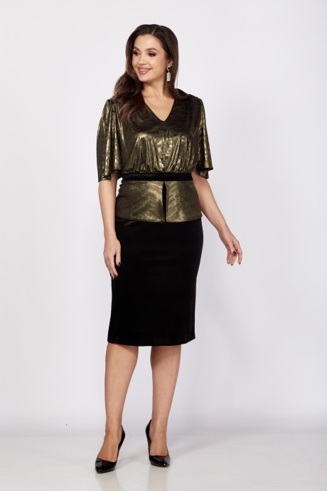Вечернее платье Mira Fashion 5512 -2 черный, золото размер 50-56 #2