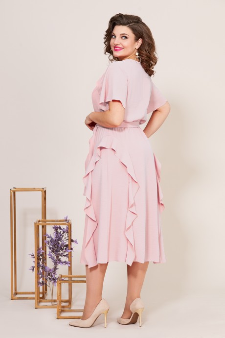Платье Mira Fashion 5225 -2 розовый размер 52-56 #2