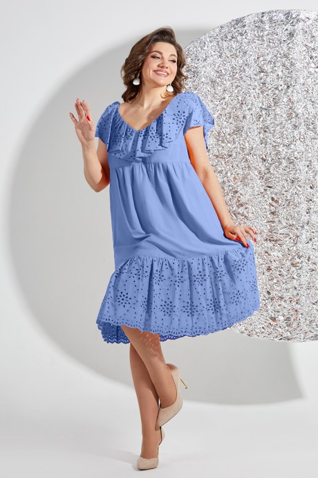 Платье Mira Fashion 5434 -2 голубой размер 50-56 #2