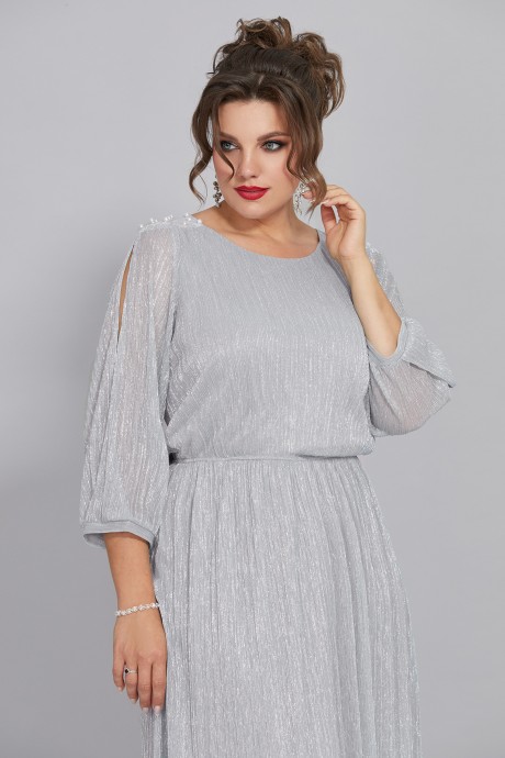 Вечернее платье Mira Fashion 5446 -3 серебро размер 50-56 #2