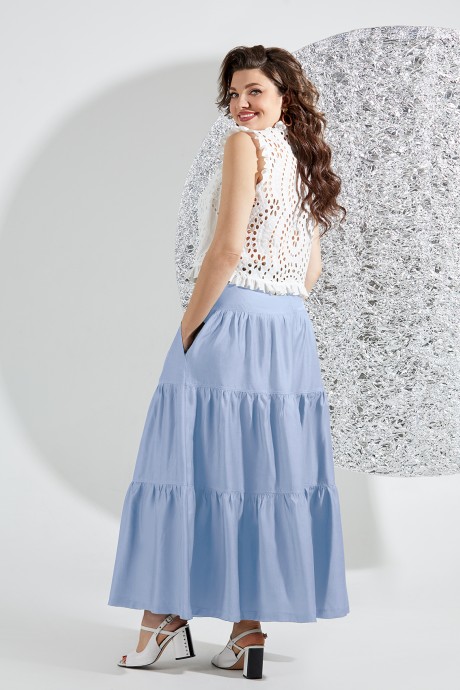 Костюм/комплект Mira Fashion 5556 двойка голубой, белый размер 50-56 #3