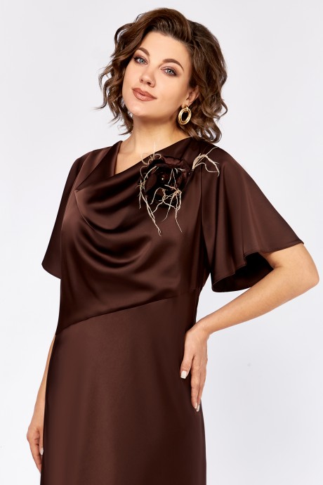 Вечернее платье Mira Fashion 5613 -2 шоколад размер 50-56 #2