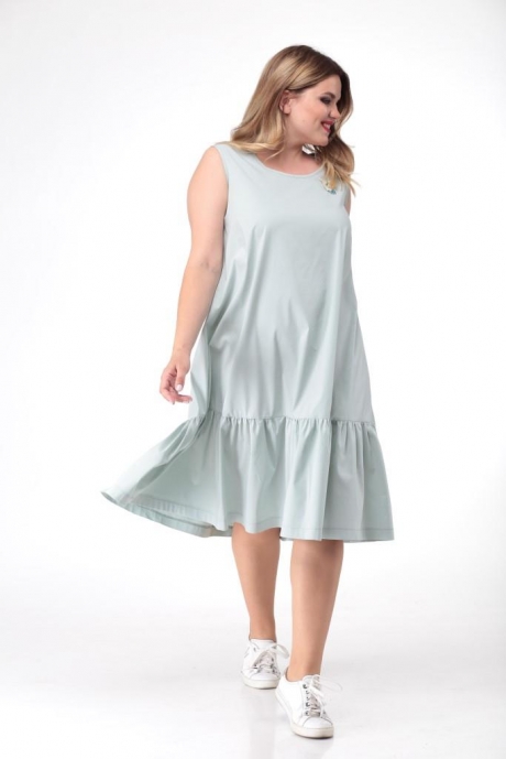 Платье Джерза 1010 ментол размер 52-56 #3