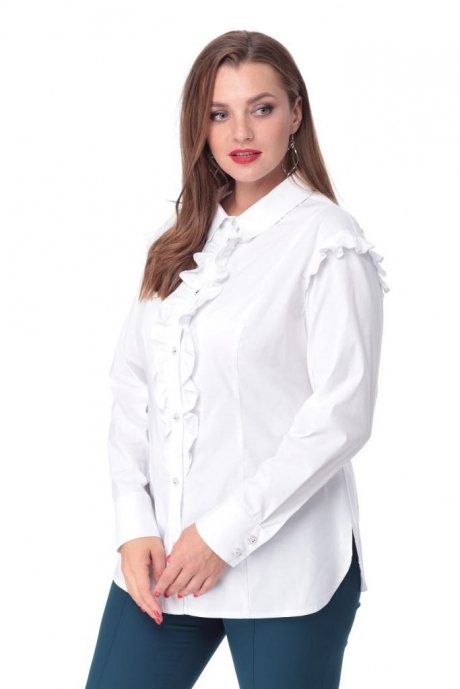Блузка Джерза 0191 белый размер 52-56 #2