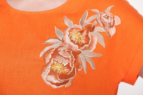Блузка Джерза 024 оранжевый размер 52-56 #7