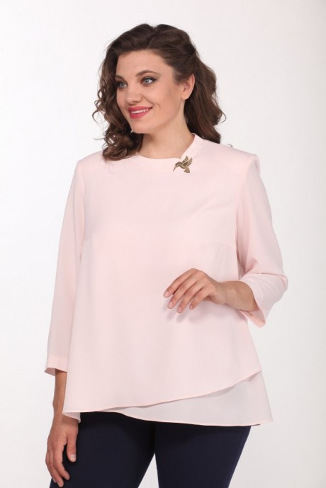 Блузка Джерза 041 розовый размер 50-54 #1