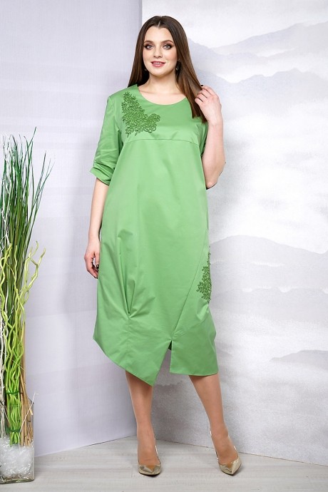 Платье OLegran O-650 зелень размер 56-60 #3