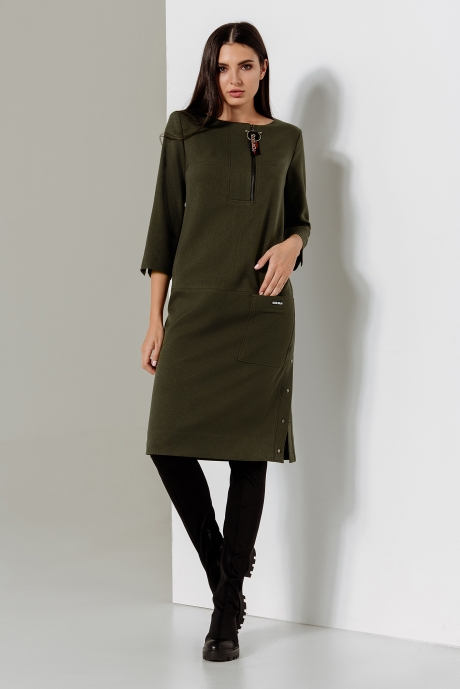 Платье OLegran Д-606 зеленый размер 46-50 #1