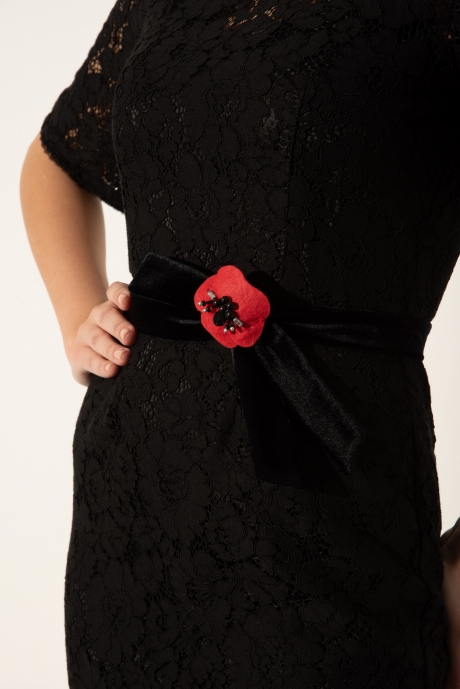 Вечернее платье OLegran Д-611 черный размер 44-48 #2