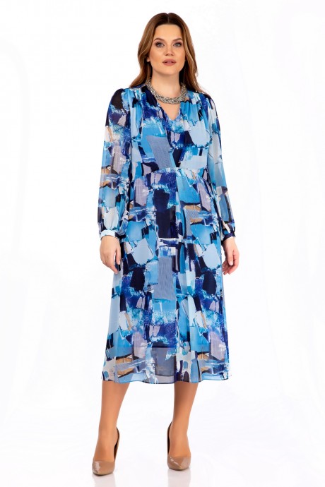 Платье OLegran 3991 синий размер 52-56 #1