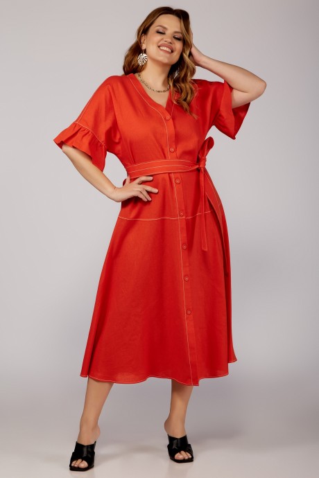 Платье OLegran 4021 красный размер 50-56 #1