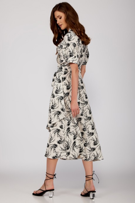 Платье OLegran 4055 молочный, черный размер 44-50 #3