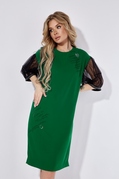 Платье OLegran L-921з зеленый размер 46-52 #4