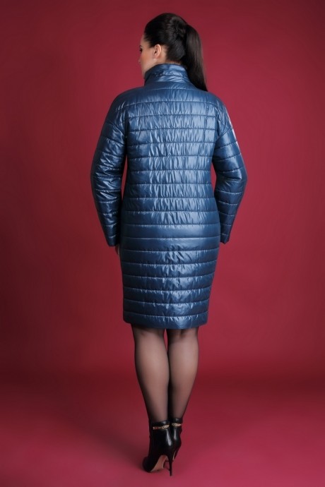 Пальто Магия Моды 964 синий блестящий размер 50-56 #2