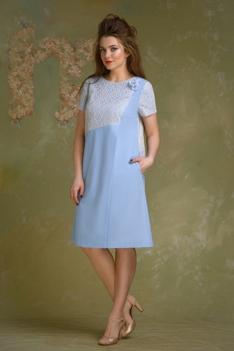 Вечернее платье Магия Моды 1308 голубой размер 46-52 #1