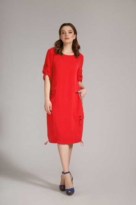 Платье Магия Моды 1515 красный размер 54-60 #1