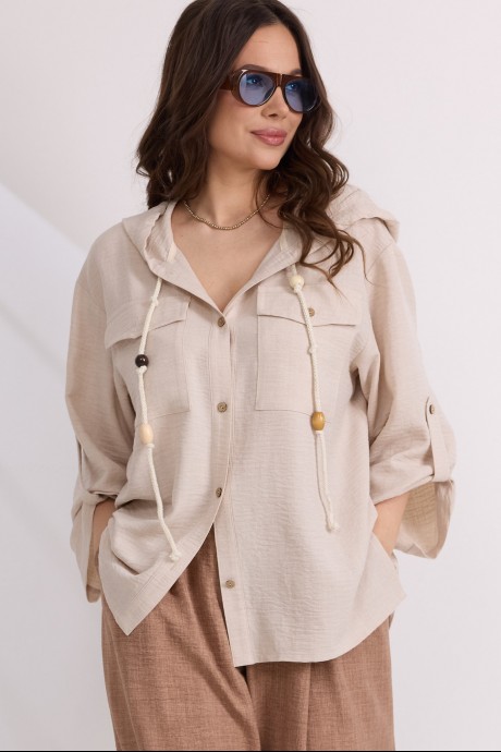 Костюм/комплект Магия Моды 2582 двойка беж+корица размер 50-56 #5