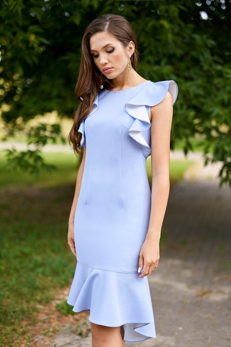 Платье Люше 2066 голубой размер 44-48 #1