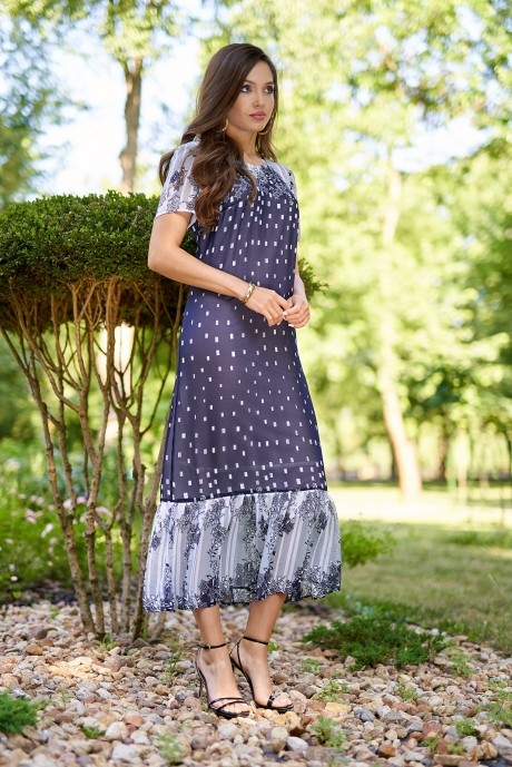 Платье Люше 2078 синий/дизайн размер 50-54 #2