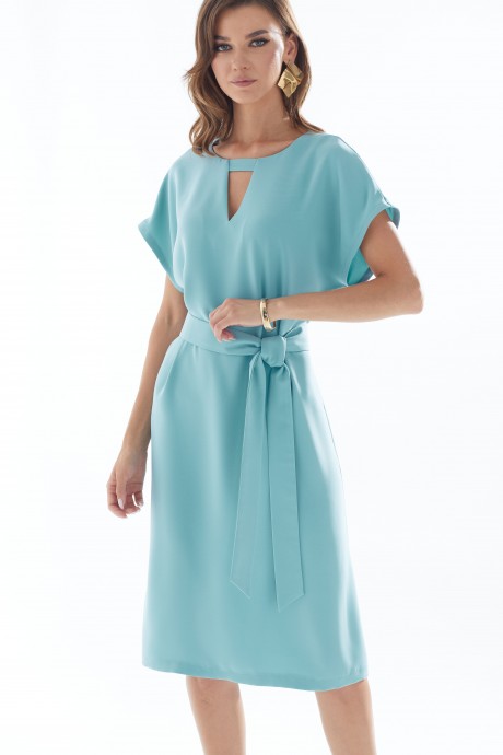 Платье Люше 3093 голубой размер 44-60 #8