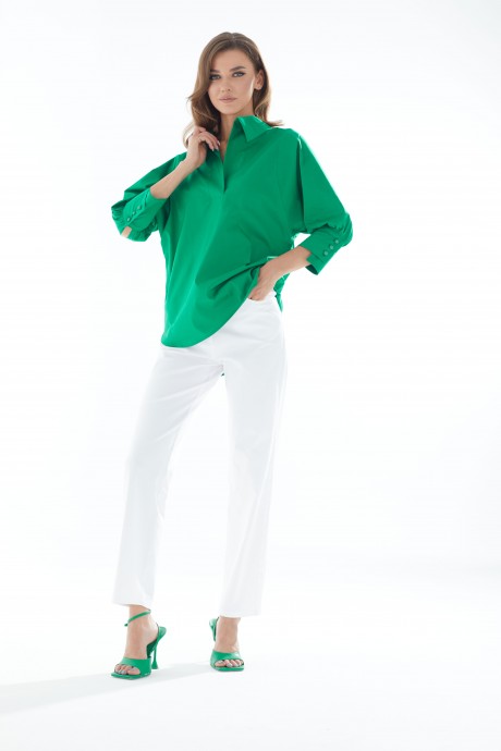 Блузка Люше 3124 зеленый размер 44-60 #7