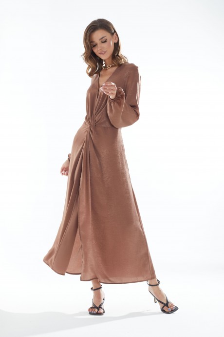 Платье Люше 3091 коричневый размер 44-54 #6