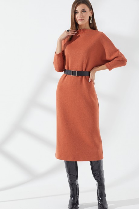 Платье Люше 3228 оранжевый размер 44-60 #1