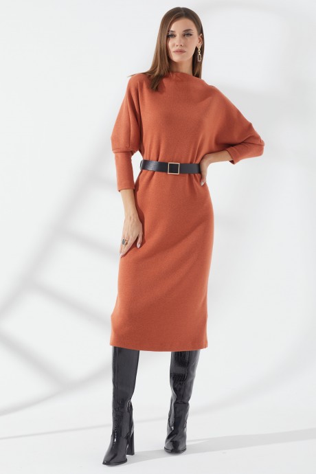 Платье Люше 3228 оранжевый размер 44-60 #2