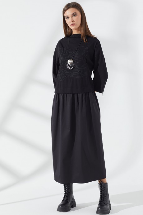 Платье Люше 3217 черный размер 44-66 #4