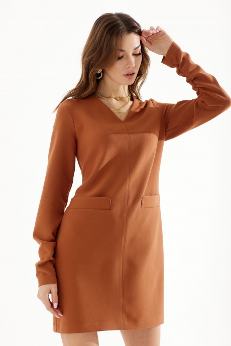 Платье Люше 3338 коричневый размер 42-52 #5