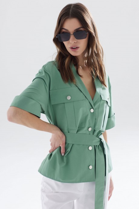 Блузка Люше 3415 зеленый размер 44-60 #1