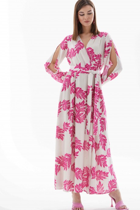 Платье Люше 3443 белый, розовый размер 44-54 #3