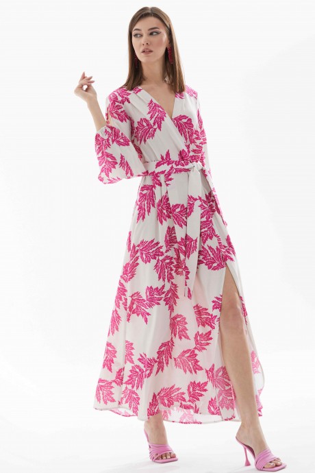 Платье Люше 3443 белый, розовый размер 44-54 #5