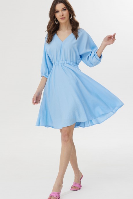 Платье Люше 3446 голубой размер 42-52 #6