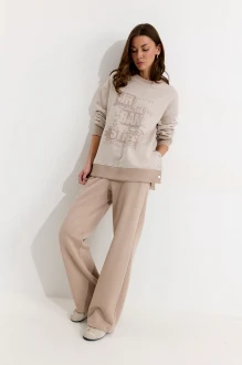 Брючный костюм Люше 4313 бежевый