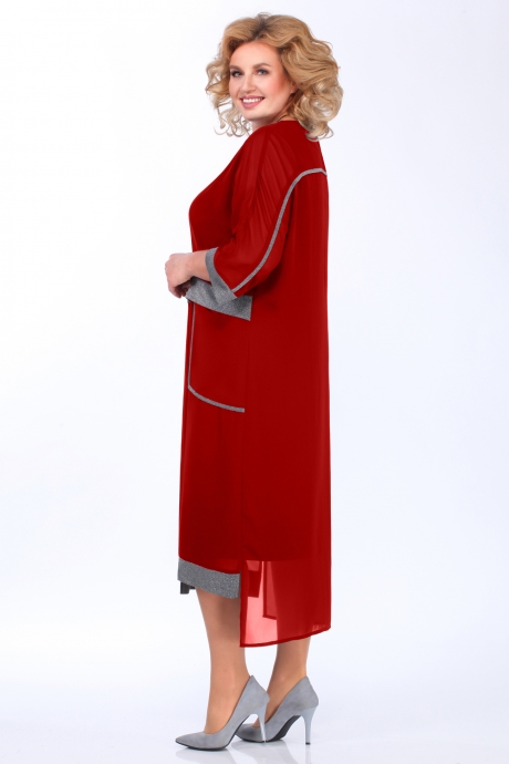Вечернее платье Matini 1.1363 красный размер 54-58 #4