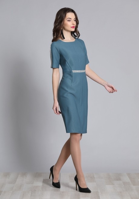 Вечернее платье Галеан-стиль 628 серо-голубой размер 48-52 #2