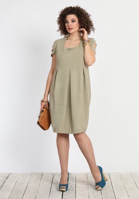 Платье Галеан-стиль 685 беж размер 50-54 #1